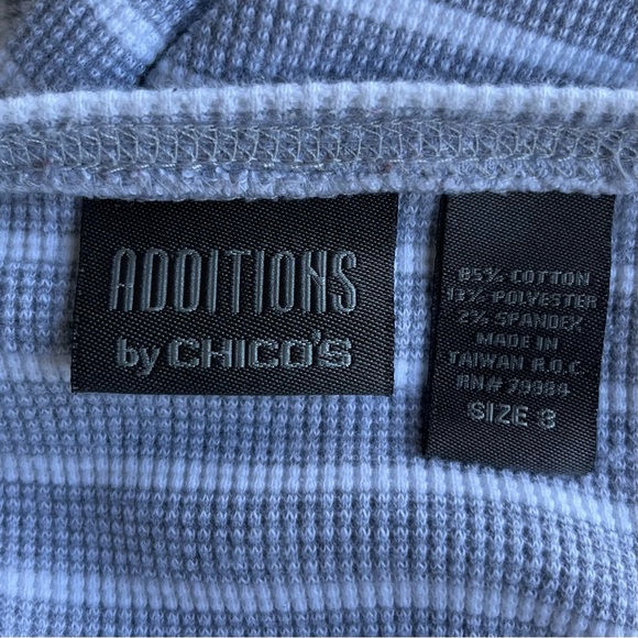 •Chico’s• Additions Waffle Knit Striped Top - Size 16 (Chico’s Size 3) - Picture 2 of 7